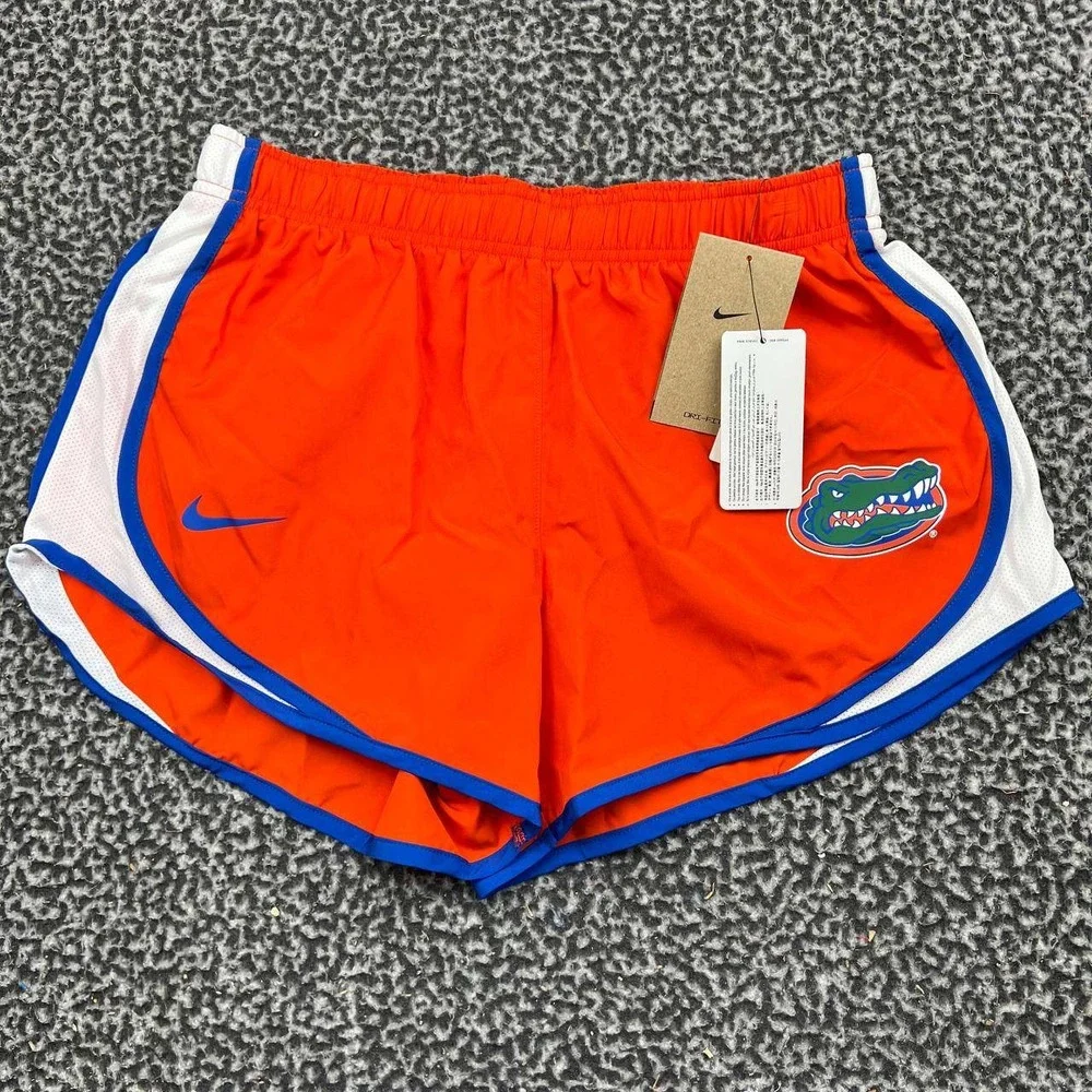 Nike Florida Gators Dri-FIT Running Shorts Women Medium Orange Blue White New M